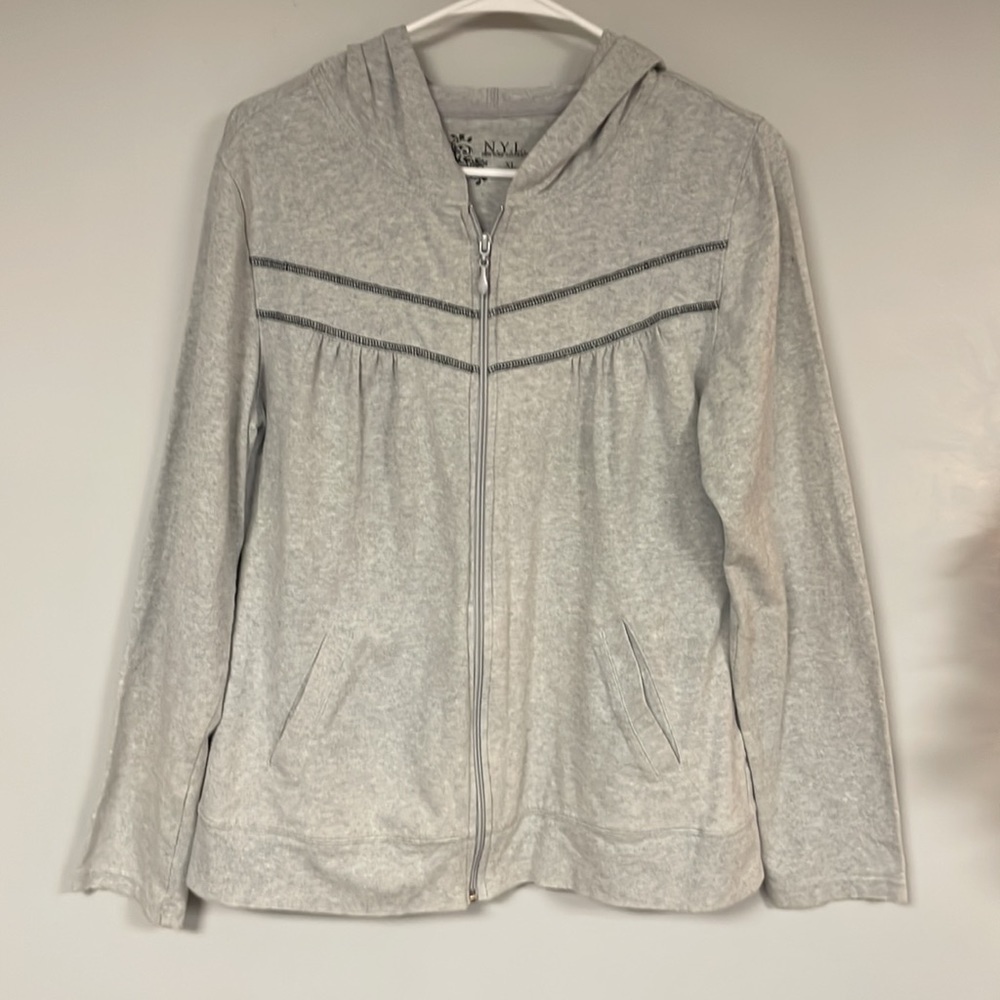 NYL (New York Laundry) Full Zip Gray  Hoodie Size  XLarge